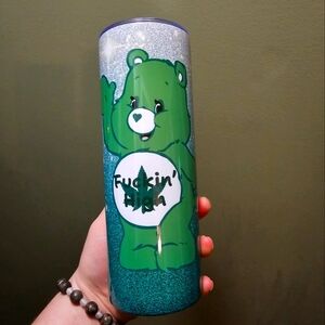 Green Care Bear Inspired 20oz Tumbler cup